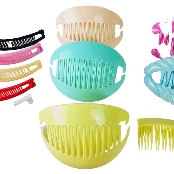 Vtg Modele Depose & Goody's Tzers Wings Hair Cinchers & Banana Combs, Lot of 13 - Picture 4 of 11